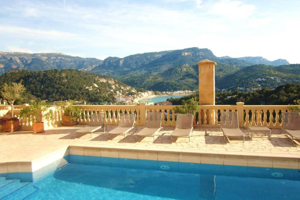 Apartamento Gran Terraza Privada Y Vistas Al Mar Apartment Port De Soller Exterior photo